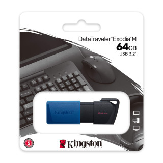 PEN DRIVE 64GB DATA TRAVELER EXODIA M USB 3.2 KINGSTON