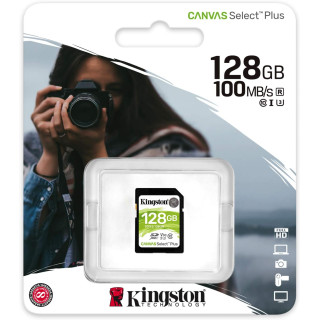 CARTAO MEMORIA SD CARD 128GB CL10 KINGSTON 100R