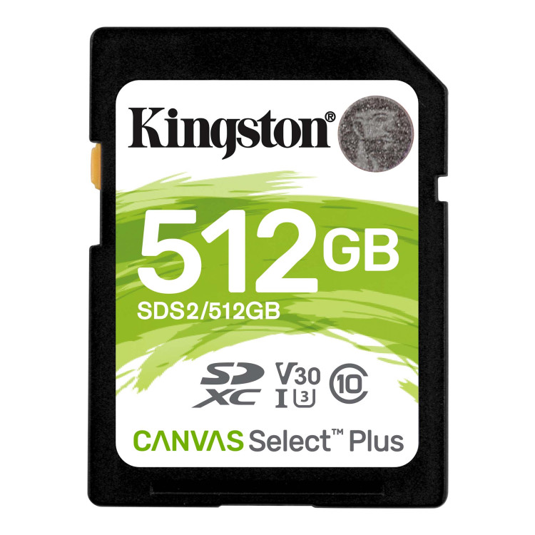 CARTAO MEMORIA SD CARD 512GB CL10 KINGSTON 100R