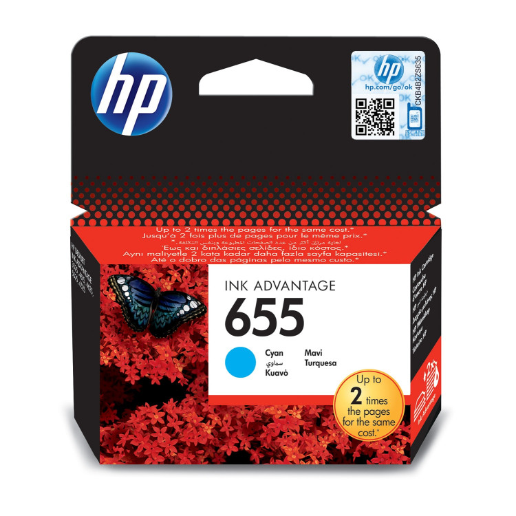 TINTEIRO HP 655 CZ110AE * CYAN 3525/4615/552