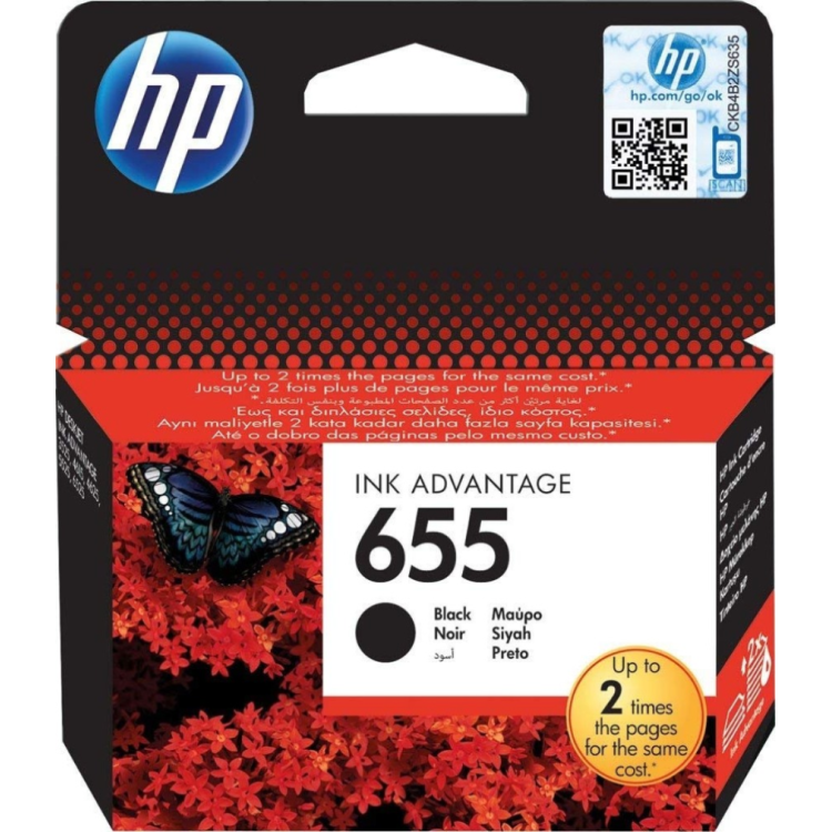 TINTEIRO HP 655 CZ109AE * BLACK 3525/4615/5525