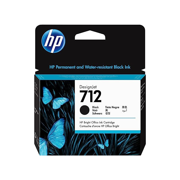 TINTEIRO HP 712 3ED70A PRETO T650/30/T230/10 38ML