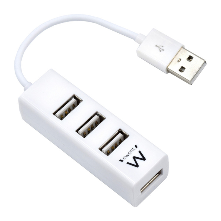 HUB MINI EWENT USB 2.0 4 PORTAS BRANCO