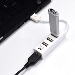 HUB MINI EWENT USB 2.0 4 PORTAS BRANCO