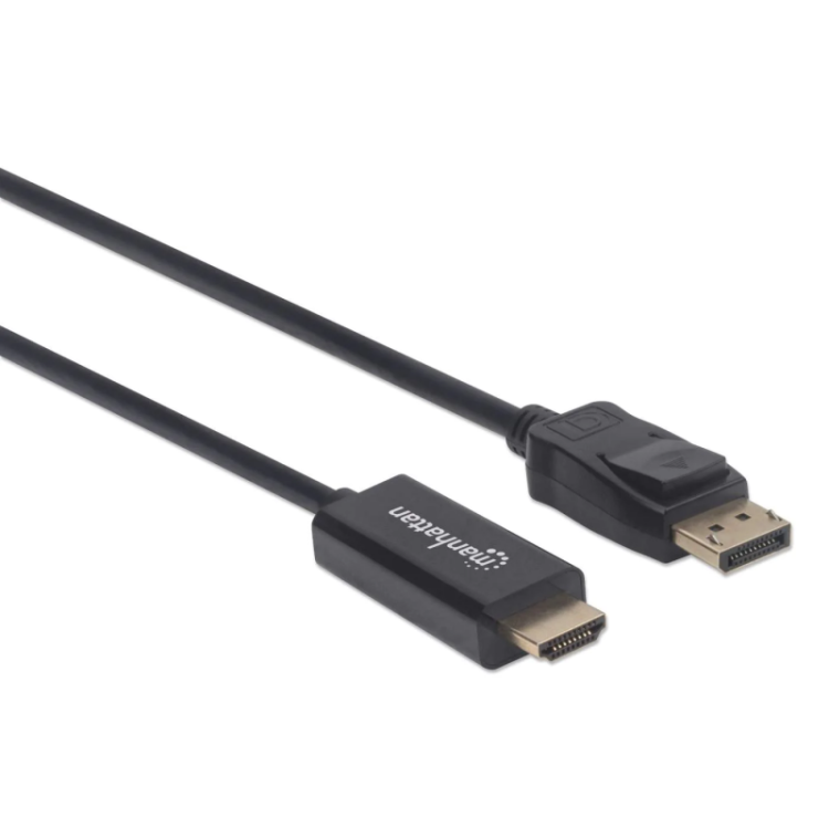 CABO DISPLAYPORT 1.8MT (M) TO HDMI PRETO MANHATTAN