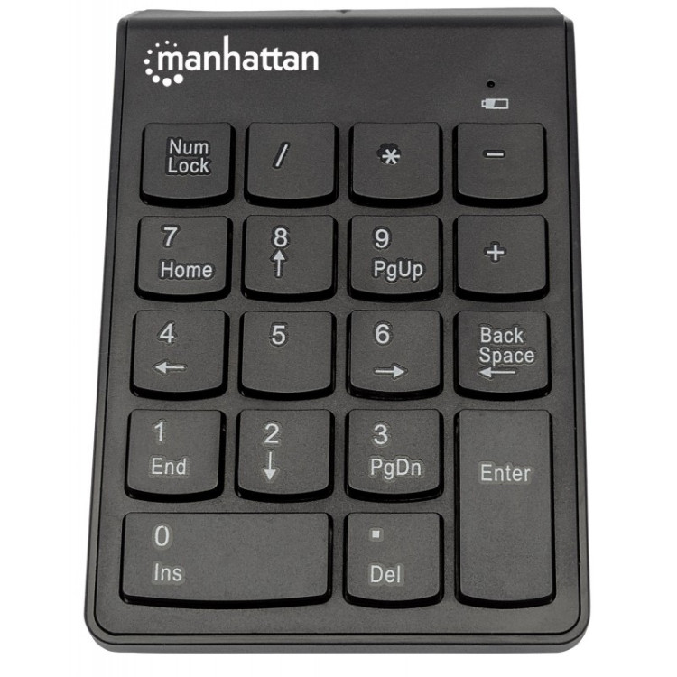 TECLADO NUMERICO MANHATTAN WIRELESS PRETO