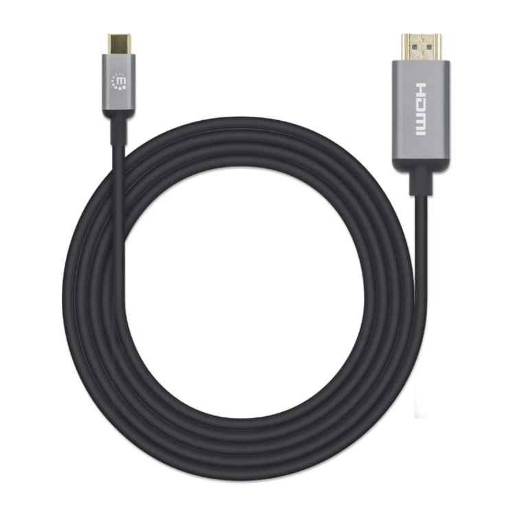 CABO USB-C 2MT (M) TO HDMI (M) 4K MANHATTAN Gold-Plated CABO USB-C 2MT (M) TO HDMI (M) 4K MANHATTAN Gold-Plated