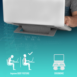 BASE P/PORTATIL NGS 10" A 15" ULTRAFINO CINZENTO