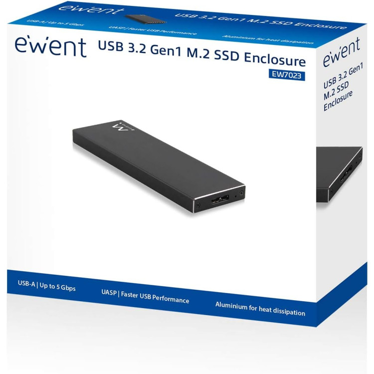 CAIXA EXTERNA EWENT M2 SSD 3.2 PRETA