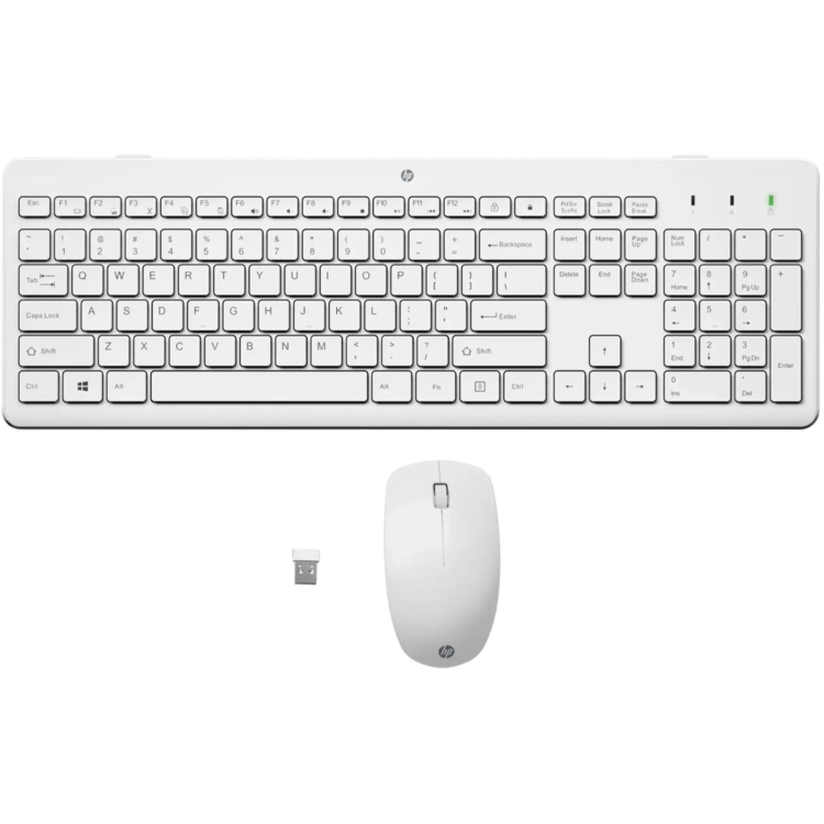 TECLADO+RATO HP WIFI 230 BRANCO