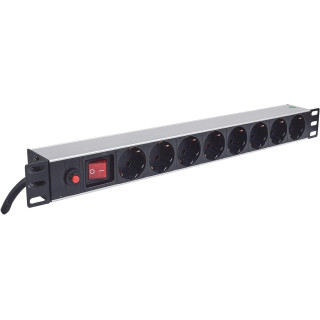 PDU RACKMOUNT 1U 8 GERMAN TYPE 3M INT