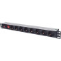 PDU RACKMOUNT 1U 8 GERMAN TYPE 3M INT