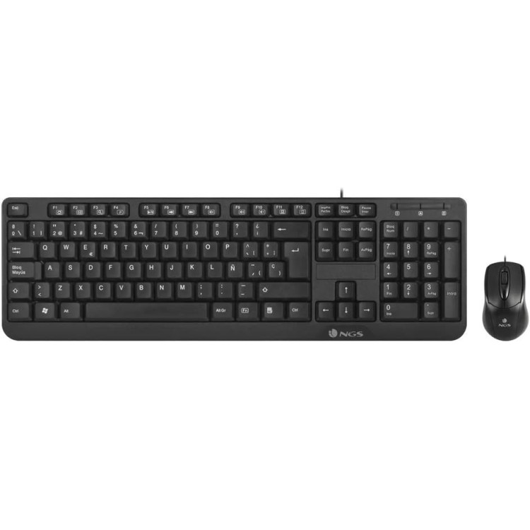 TECLADO+RATO NGS MULTIMEDIA WIRED DESKTOP COCOA