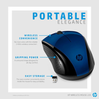 RATO HP WIFI 220 LUMIERE AZUL