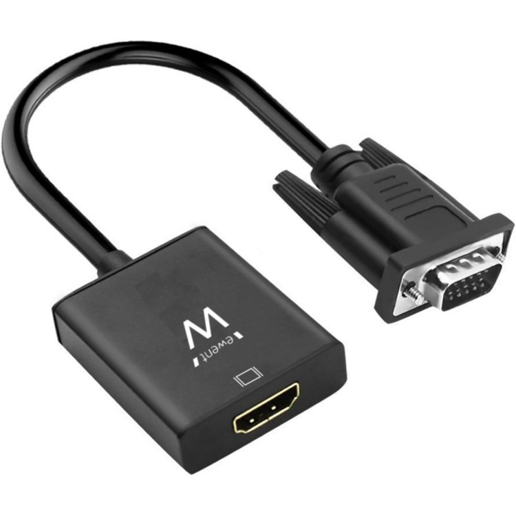 CONVERSOR EWENT VGA M TO HDMI F 0.2M CONVERSOR EWENT VGA M TO HDMI F 0.2M