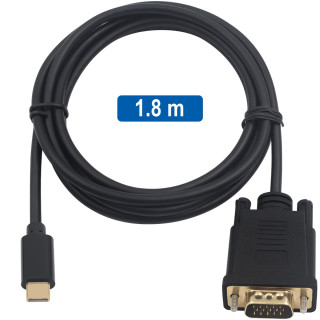 CABO CONVERSOR EWENT USB-C PARA VGA 1.8MT