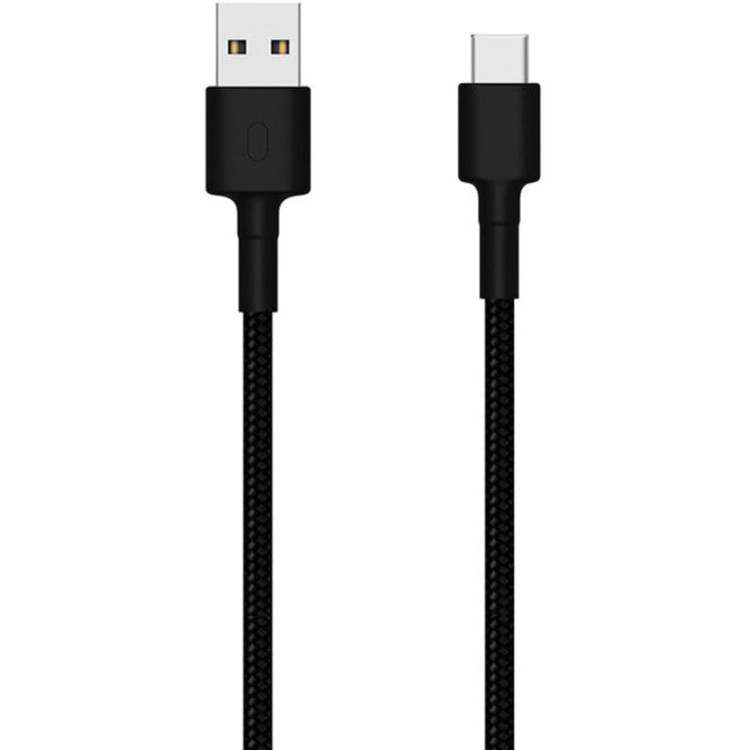 CABO XIAOMI MI USB A TO USB-C BRAIDED BLACK 1M