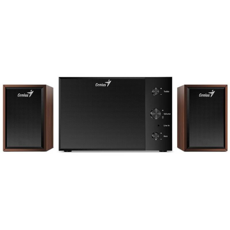 COLUNAS GENIUS SW-2.1 350 15W 220V MADEIRA