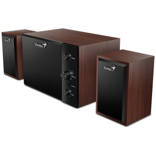 COLUNAS GENIUS SW-2.1 350 15W 220V MADEIRA