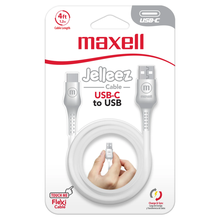 CABO MAXELL USB PARA USB-C JELLEEZ WHITE