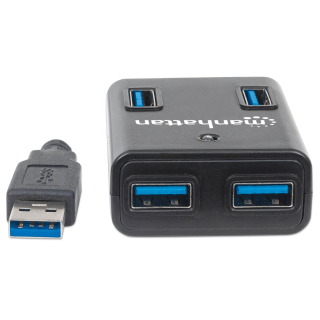 HUB USB-A (3.0) 4xUSB-A max 5 Gbps (AC 5V/3A) MANHATTAN