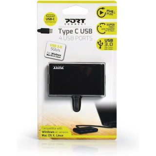 HUB PORT DESIGN TYPE C 4 X USB 3.0