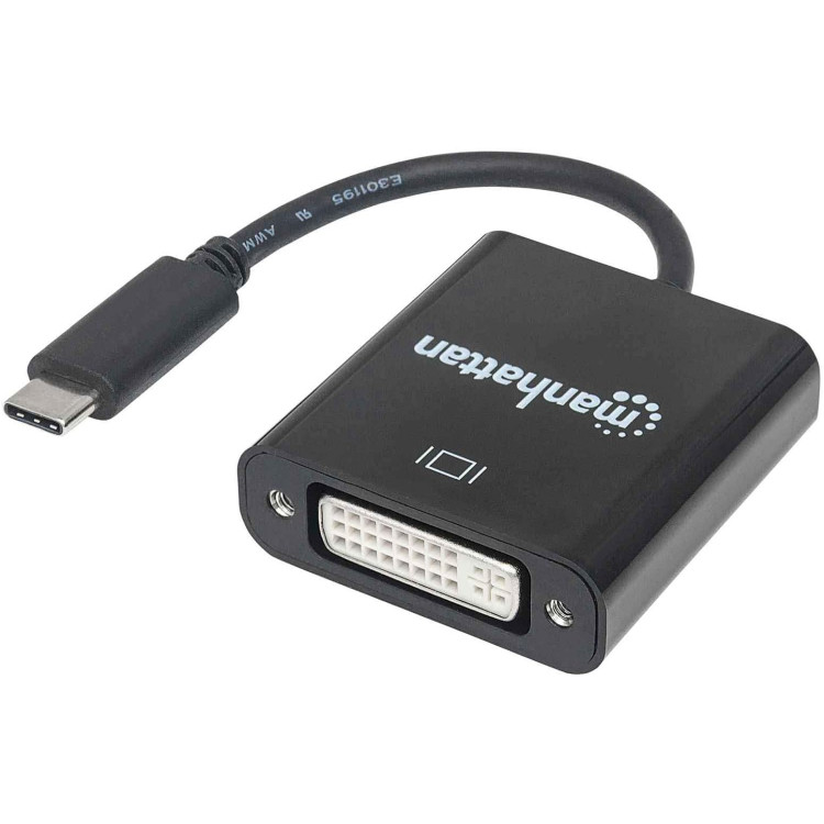 ADAPTADOR USB-C (M) TO DVI (F) MANHATTAN