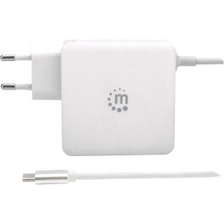 CARREGADOR USB-C (60W) USB-A (5 V/2.4 A) MANHT BRANCA