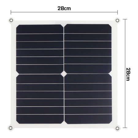 PAINEL SOLAR 20W 2XUSB 5V/4A DOBRAVEL