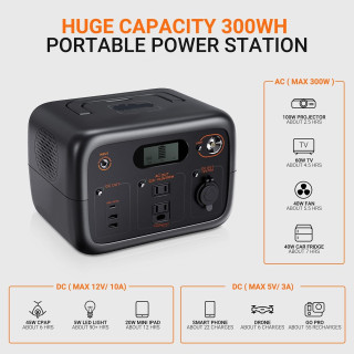 POWER STATION PORTATIL 300WH 2XUSB 1XDC/AC 1XUSB-C LED