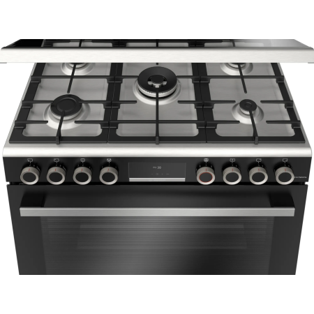 FOGAO BOSCH 90CM GAS SERIE 6 FORNO GAS BLACK