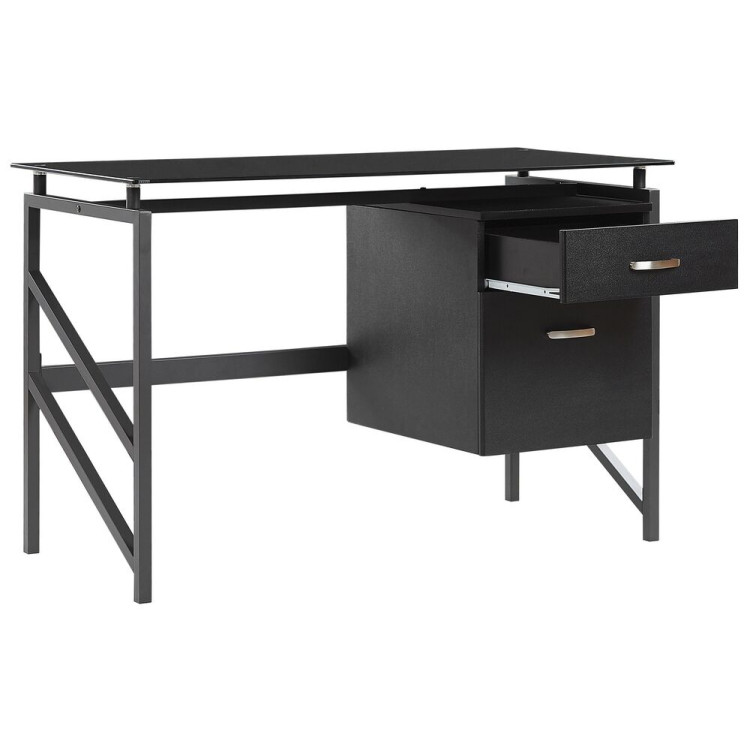 SECRETARIA PC MTAL/VDR BLACK 130X60X76