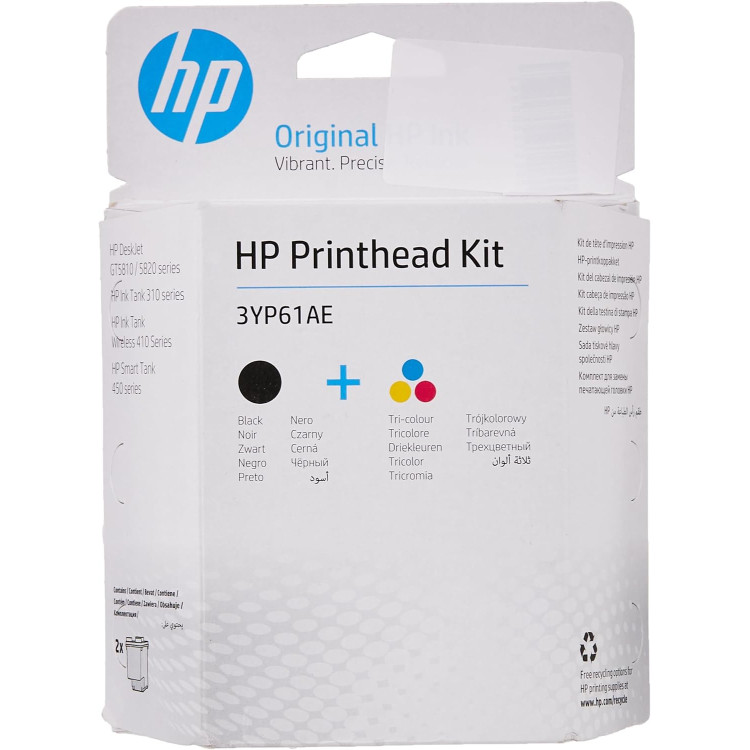 KIT HP 3YP61AE CABECA DE IMPRESSAO COR & PRETO INK TANK