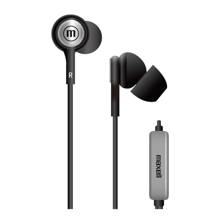 IN-EAR MAXELL EB STEREO W/MIC BLK