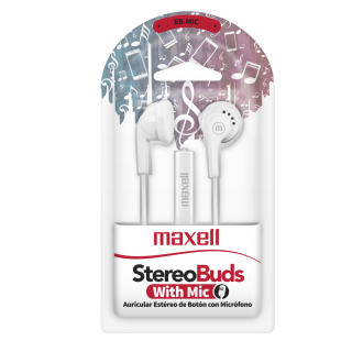 AURICULARES  MAXELL EB STEREO W/MIC WHT 348121