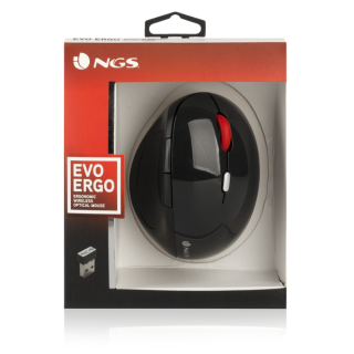 RATO NGS ERGONOMICO WIRELESS GLOSSY BLACK EVOERGO