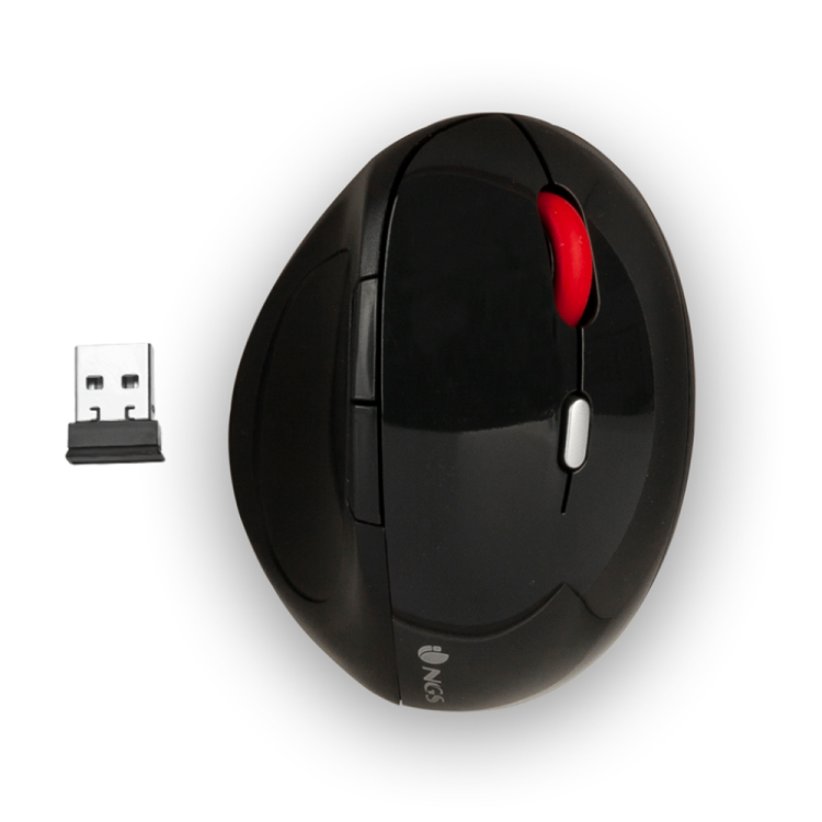 RATO NGS ERGONOMICO WIRELESS GLOSSY BLACK EVOERGO