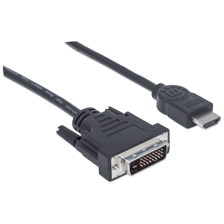 CABO HDMI 1.8MT (M) TO DVI-D 24+1 (M) PRETO MANHATTAN