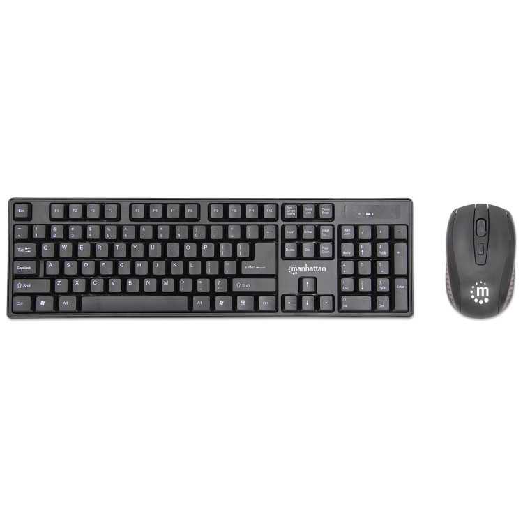 TECLADO+RATO MAHNT WIFI PRETO