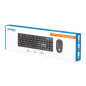 TECLADO+RATO MAHNT WIFI PRETO