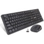 TECLADO+RATO MAHNT WIFI PRETO