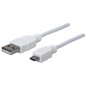 CABO USB-A 1MT (M) TO MICRO-B (M) BRANCO MANHATTAN