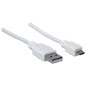 CABO USB-A 1MT (M) TO MICRO-B (M) BRANCO MANHATTAN