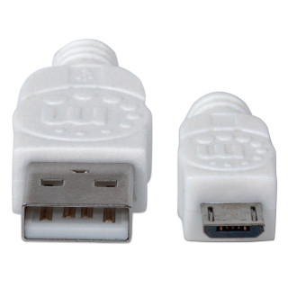 CABO USB-A 1MT (M) TO MICRO-B (M) BRANCO MANHATTAN