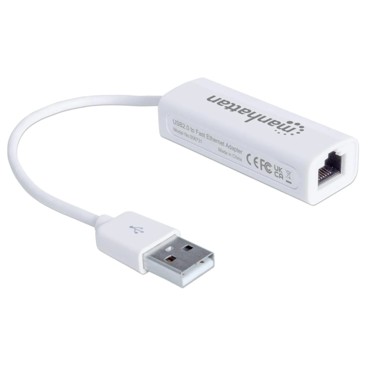 ADAPTADOR USB-A 2.0 TO RJ45 MANHATTAN ADAPTADOR USB-A 2.0 TO RJ45 MANHATTAN