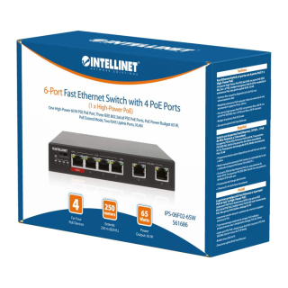 SWITCH 6 INTELLINET ETHERNET 4 PORTAS POE 1 x High-POWER