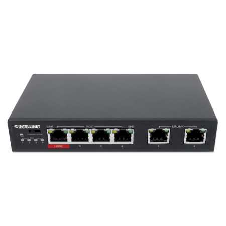 SWITCH 6 INTELLINET ETHERNET 4 PORTAS POE 1 x High-POWER