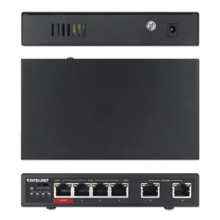 SWITCH 6 INTELLINET ETHERNET 4 PORTAS POE 1 x High-POWER
