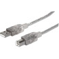 CABO USB-A 5MT (M) TO USB-B (M) PRATA MANHATTAN