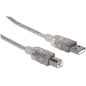 CABO USB-A 5MT (M) TO USB-B (M) PRATA MANHATTAN